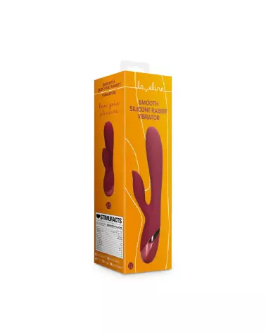 Smooth Silicone Rabbit Vibrator Dark Cherry par Loveline by Shots - Image du produit-2