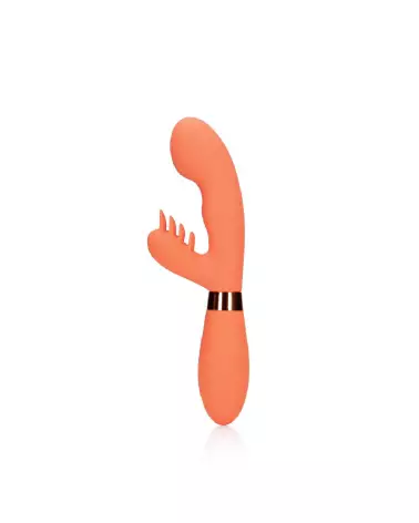 Image du Vibrateur Lapin en Silicone avec Stimulateur Clitoridien Cannelé Loveline by Shots-6