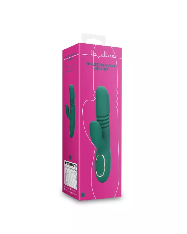 Vibrateur Rabbit Thrusting Loveline by Shots en action, double stimulation-2