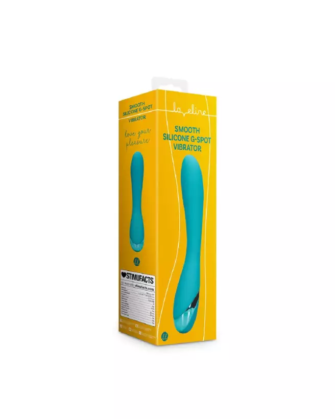 Vibrateur Teal Blue Loveline pour stimulation point G en silicone-2