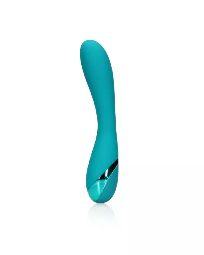 Vibrateur Teal Blue Loveline pour stimulation point G en silicone-6