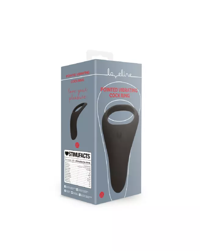 Cock Ring Vibrant Pointu Licorice Black de Loveline by Shots-2