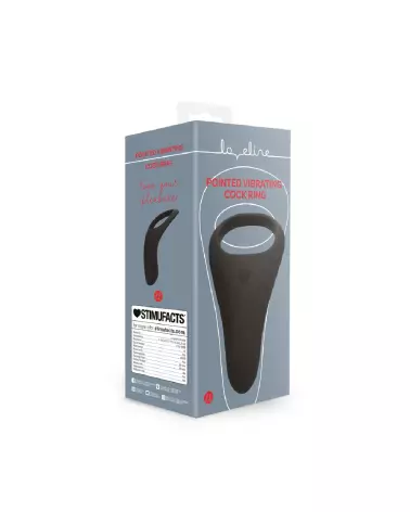 Cock Ring Vibrant Pointu Licorice Black de Loveline by Shots-2