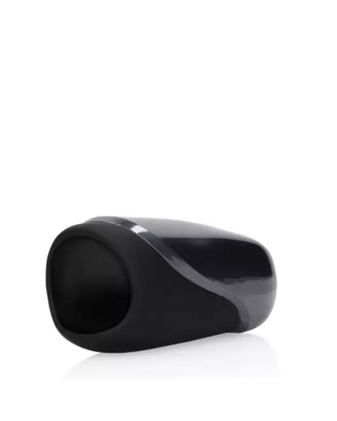 Masturbateur vibrant noir Licorice de Loveline by Shots, design ergonomique pour plaisir intense-1