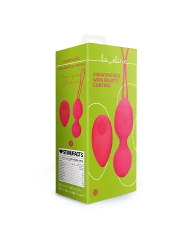 Vibrating Egg Strawberry Red avec télécommande par Loveline by Shots-2