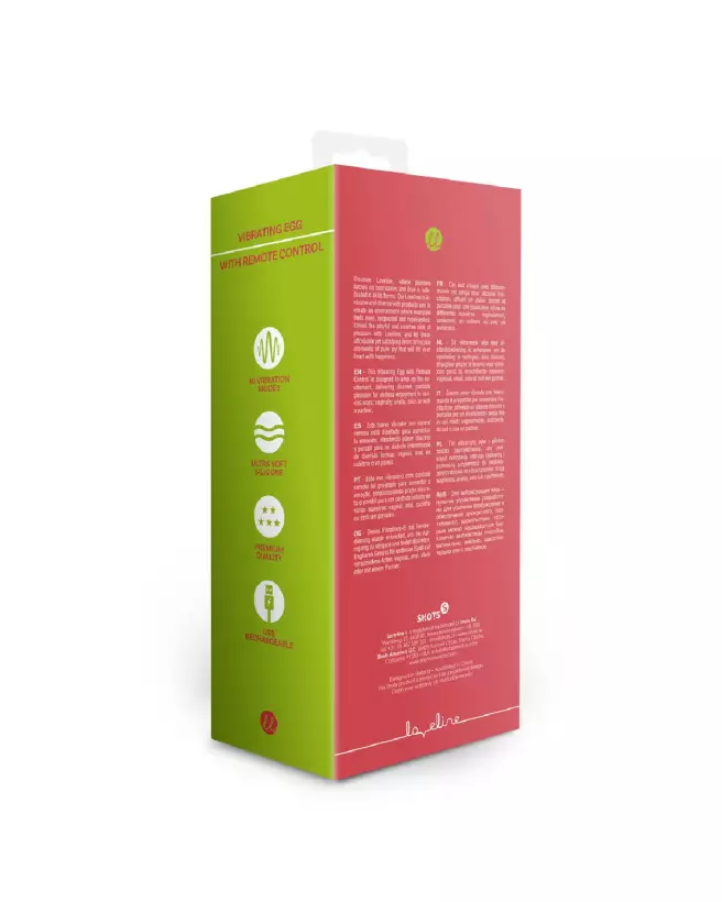 Vibrating Egg Strawberry Red avec télécommande par Loveline by Shots-3