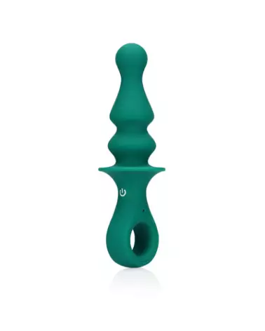 Image du Pawn Shaped Anal Vibrator Peacock Plume par Loveline - Chapelet anal vibrant en forme de pion-1