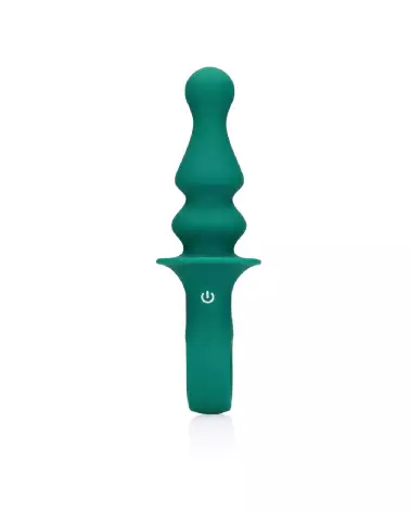 Image du Pawn Shaped Anal Vibrator Peacock Plume par Loveline - Chapelet anal vibrant en forme de pion-5