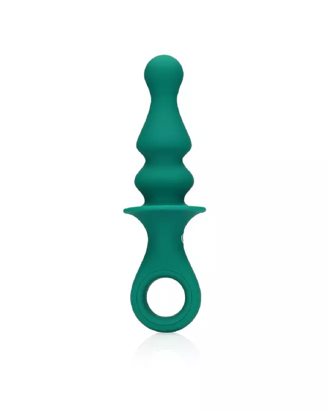 Image du Pawn Shaped Anal Vibrator Peacock Plume par Loveline - Chapelet anal vibrant en forme de pion-6