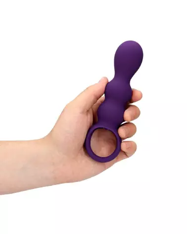 Vibromasseur anal Loveline en forme de larme violet clair-7
