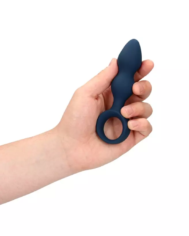 Plug anal bleu Baltique Teardrop petit modèle Loveline by Shots-7