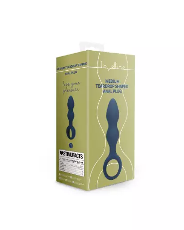 Plug Anal Teardrop Medium Bleu Baltique de Loveline by Shots-2