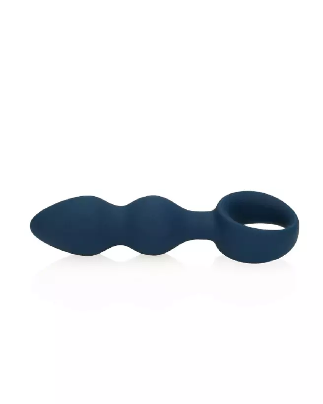 Plug anal bleu Baltique Loveline, forme larme, taille large-6