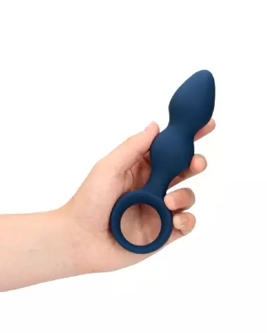 Plug anal bleu Baltique Loveline, forme larme, taille large-7