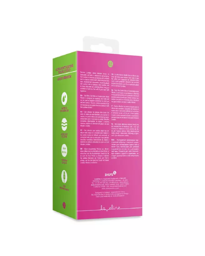 Image du Vibrateur Wand Double Face Loveline by Shots en Silicone Ultra Doux-3