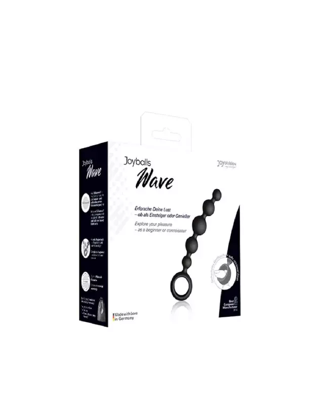 Joyballs Anal Wave par Joydivision, chapelet anal en silicone, noir-3