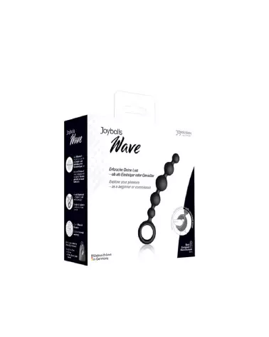Joyballs Anal Wave par Joydivision, chapelet anal en silicone, noir-3