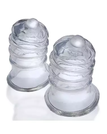 Image des Nipsuckers Elong de Hunkyjunk, pinces à tétons transparentes avec base large-1
