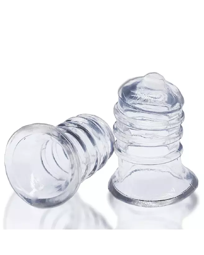 Image des Nipsuckers Elong de Hunkyjunk, pinces à tétons transparentes avec base large-3