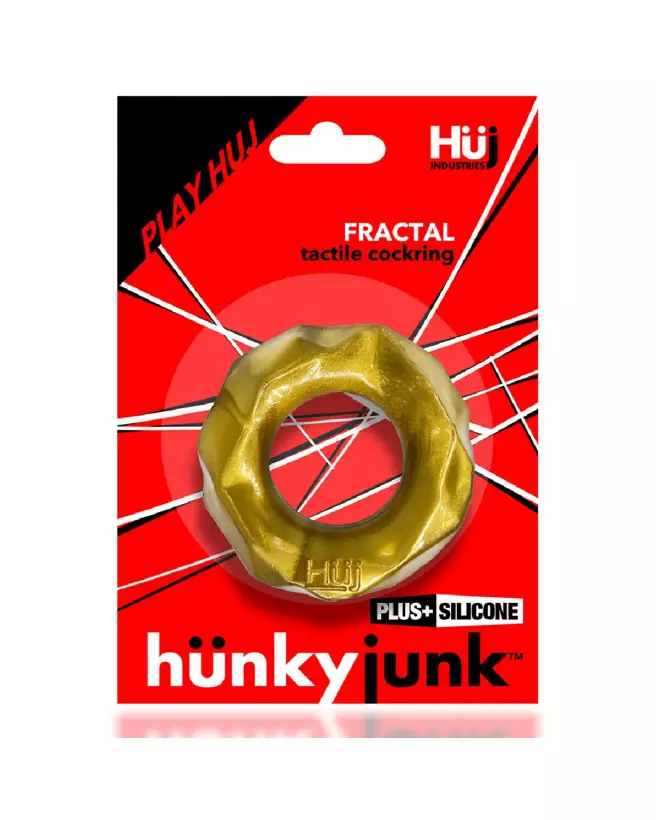 Image du Cockring Fractal de Hunkyjunk en bronze, confort et performance optimisés-2