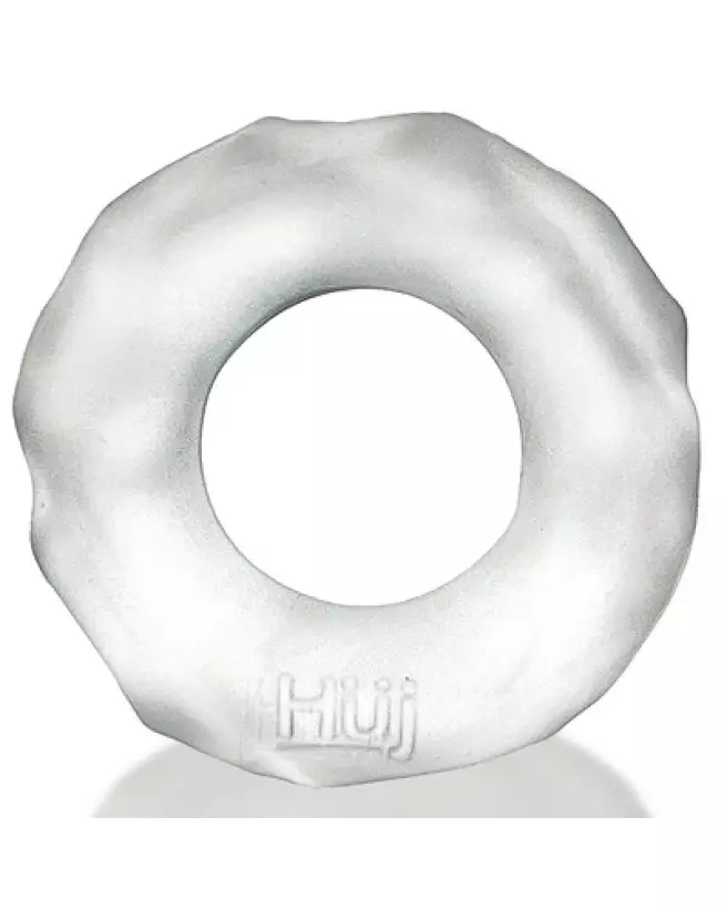 Cockring Fractal Tactile Transparent de Hunkyjunk pour endurance et plaisir-1