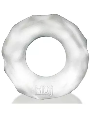 Cockring Fractal Tactile Transparent de Hunkyjunk pour endurance et plaisir-1