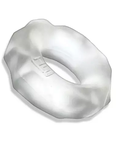 Cockring Fractal Tactile Transparent de Hunkyjunk pour endurance et plaisir-5