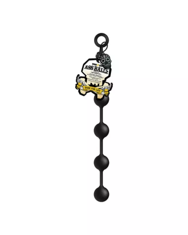 Image des Ass Ballz de Boneyard - Perles Anales en Silicone avec Boucle de Sécurité-1