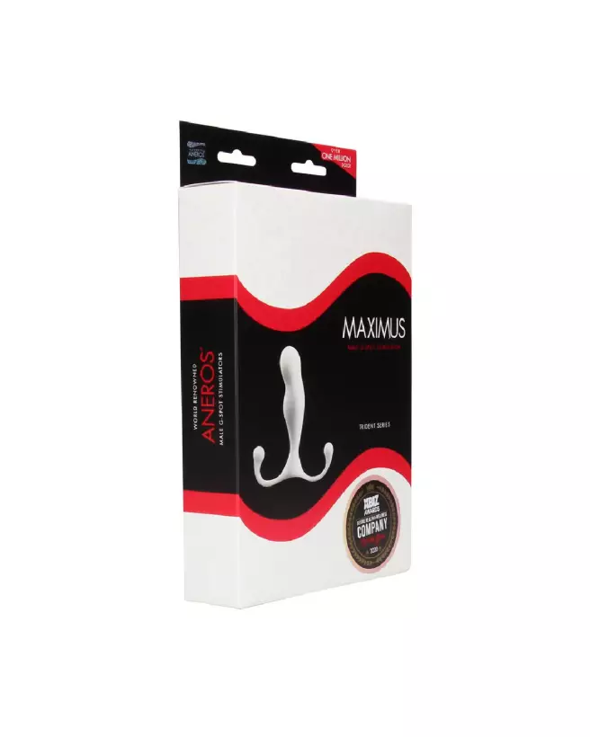 Image du Stimulateur Prostate Maximus Trident Blanc d'Aneros - Confort et Efficacité-2