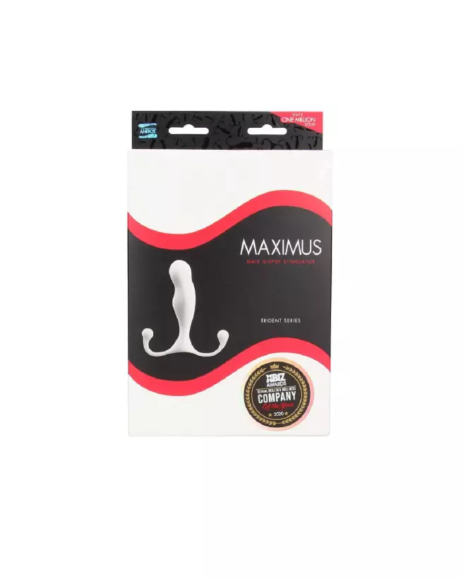 Image du Stimulateur Prostate Maximus Trident Blanc d'Aneros - Confort et Efficacité-3