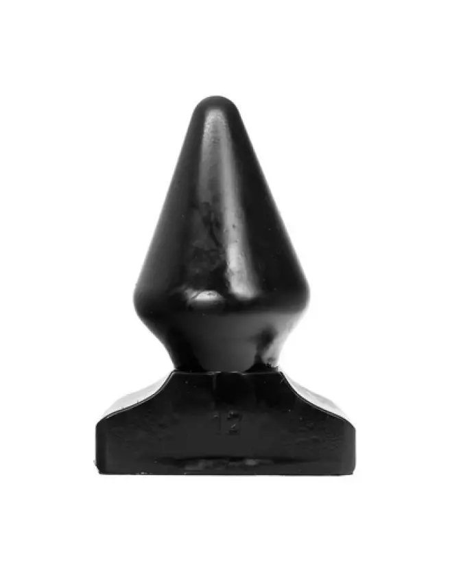 Butt Plug All Black XXL en action, stimulant anal profond de 23 cm-1