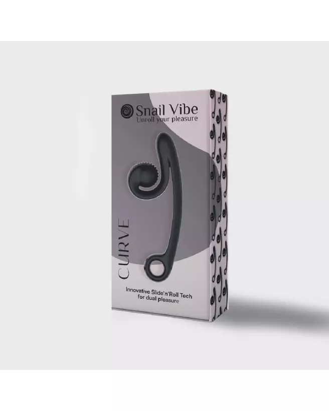 Snail Vibe Curve Vibrator Black - Rabbit luxueux et ergonomique pour plaisir intense-2