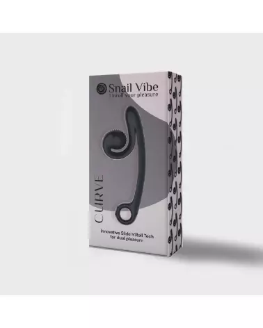 Snail Vibe Curve Vibrator Black - Rabbit luxueux et ergonomique pour plaisir intense-2