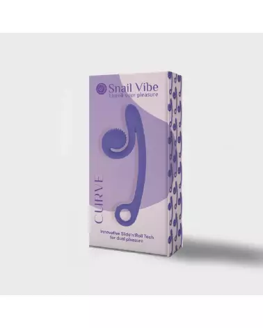 Image du Snail Vibe Curve Vibrator Purple, vibromasseur double stimulation de haute qualité-2
