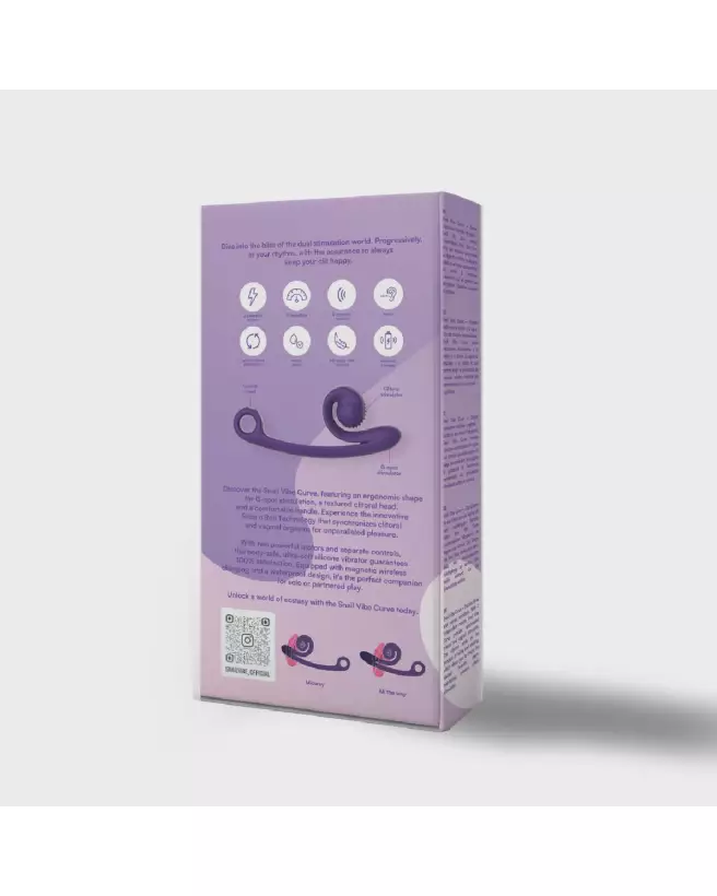 Image du Snail Vibe Curve Vibrator Purple, vibromasseur double stimulation de haute qualité-3