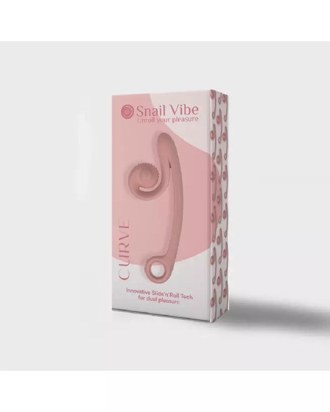 Snail Vibe Curve Vibrator Peachy Pink, stimulateur ergonomique de luxe en silicone-2