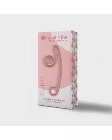 Snail Vibe Curve Vibrator Peachy Pink, stimulateur ergonomique de luxe en silicone-2