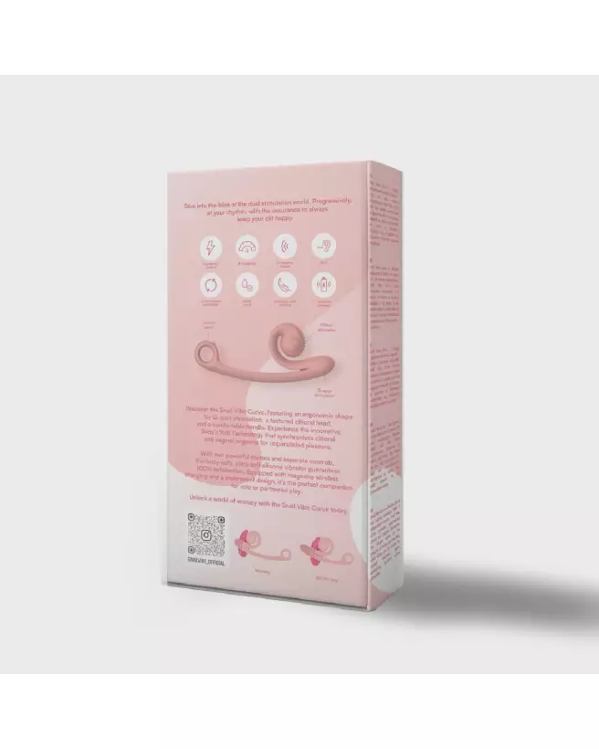 Snail Vibe Curve Vibrator Peachy Pink, stimulateur ergonomique de luxe en silicone-3