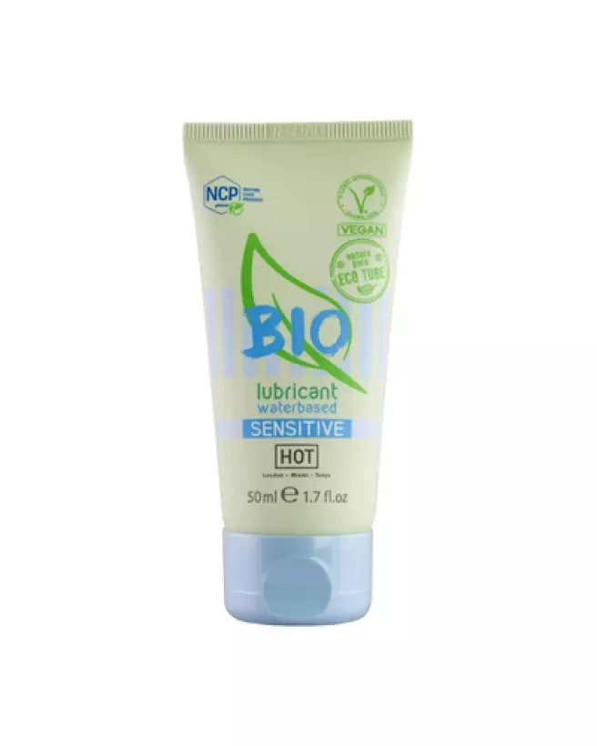 Image du lubrifiant Sensitiv à base d'eau 50 ml de HOT, produit naturel et bio-1