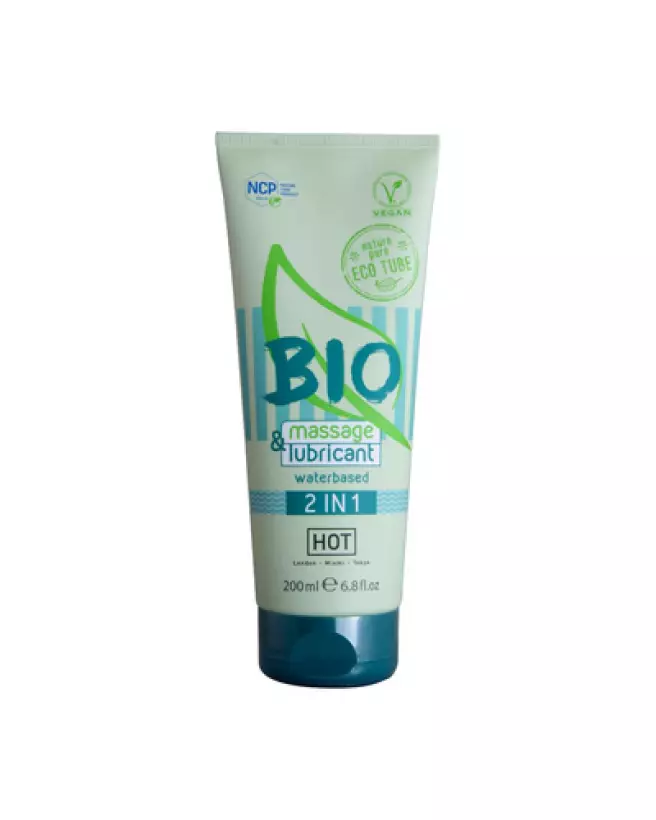 Lubrifiant et massage 2 en 1 HOT bio à base d'eau 200ml-1