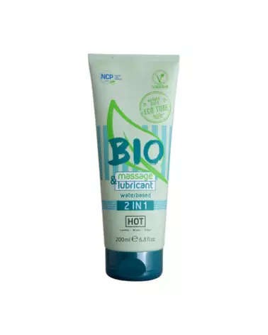 Lubrifiant et massage 2 en 1 HOT bio à base d'eau 200ml-1