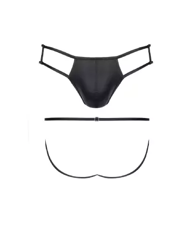 Regnes Fetish Planet Wetlook Men's Black Briefs Jockstraps-6