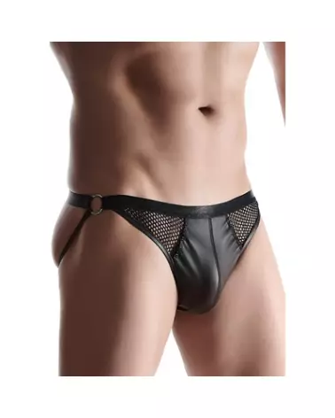 Jockstrap Wetlook noir XXL ouvert à l'arrière de Regnes Fetish Planet-1