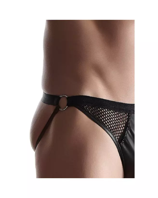 Jockstrap Wetlook noir XXL ouvert à l'arrière de Regnes Fetish Planet-4