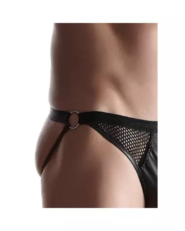 Jockstrap Wetlook noir XXL ouvert à l'arrière de Regnes Fetish Planet-4