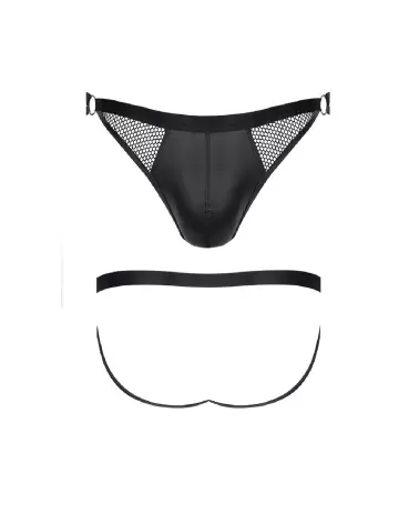 Jockstrap Wetlook noir XXL ouvert à l'arrière de Regnes Fetish Planet-5