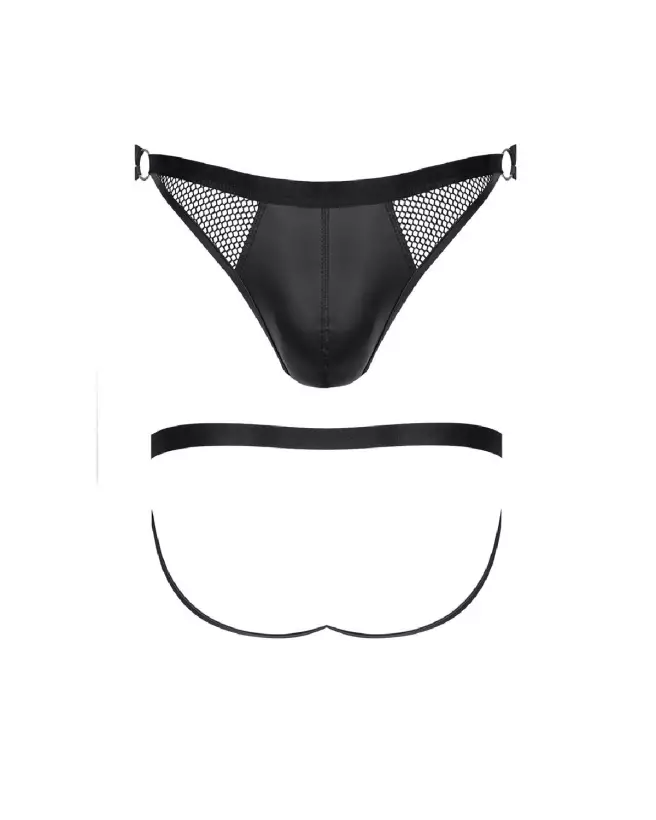 Jockstrap Wetlook noir XXL ouvert à l'arrière de Regnes Fetish Planet-6