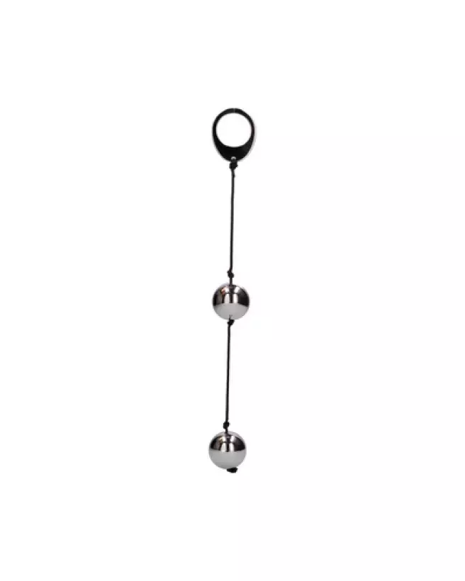 Boules Ben Wa Duosphères Heavy Metal de Seven Creations pour exercices de Kegel et plaisir anal-1