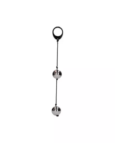 Boules Ben Wa Duosphères Heavy Metal de Seven Creations pour exercices de Kegel et plaisir anal-1