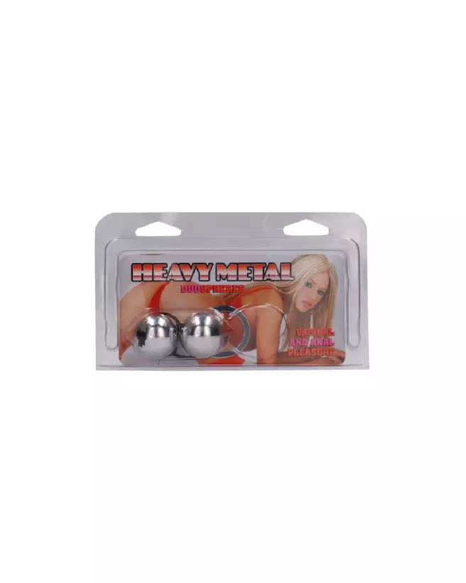 Boules Ben Wa Duosphères Heavy Metal de Seven Creations pour exercices de Kegel et plaisir anal-3